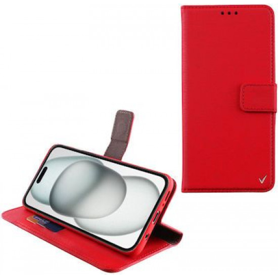 Bodycell Book Case Pu Leather iPhone 15  Red