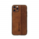 Bodycell Pattern Leather Backcover iPhone 11 Pro Max Brown