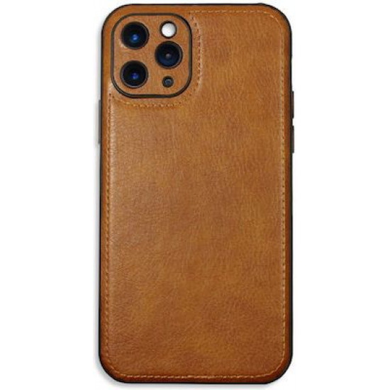 Bodycell Pattern Leather Backcover iPhone 11 Pro Max Brown