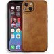 Bodycell Pattern Leather Backcover iPhone 14  Brown