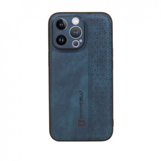 Bodycell Pattern Leather Backcover iPhone 14 Pro  Blue