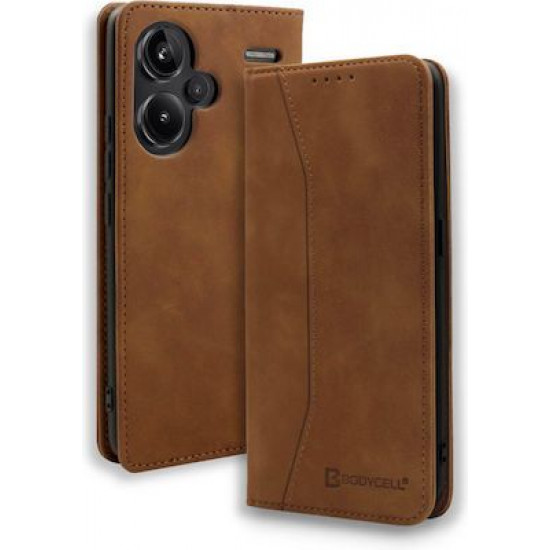 Bodycell Book Case Pu Leather Xiaomi Note 13 Pro Plus Brown