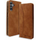 Bodycell Book Case Pu Leather Samsung M34 Brown