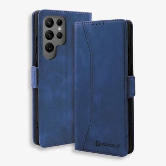 Bodycell Book Case Pu Leather Samsung S24 Ultra Blue