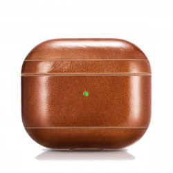 iCarer IAP 056 AirPods 3 Genuine Leather Case Brown