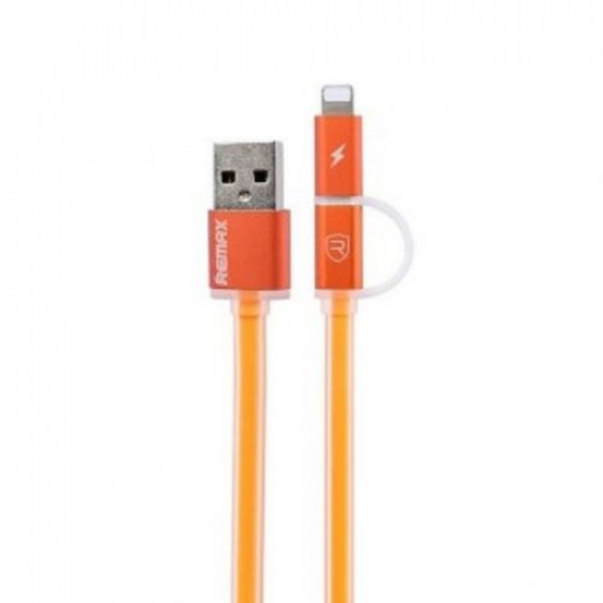 REMAX  DATA Cable AURORA iP 6/7 + micro Orange