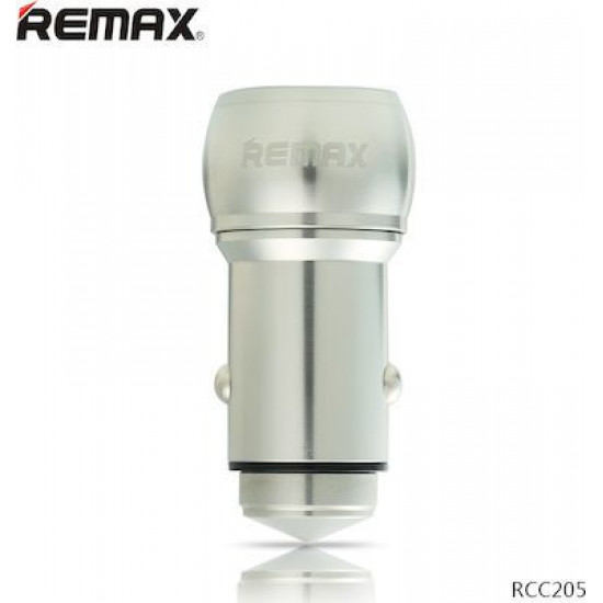 REMAX  Adapter USB 12V DUAL 2.4A Silver