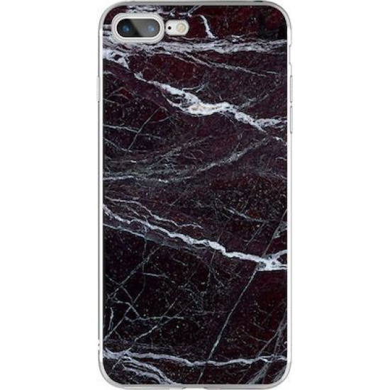 Silicon Marble Case iPhone 7/8 Plus SM14 Black/White