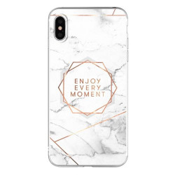 Silicon Marble Case iPhone X/XS SM16 White/Gold