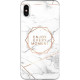 Silicon Marble Case iPhone X/XS SM16 White/Gold