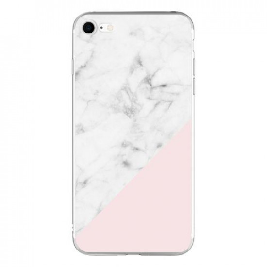 Silicon Marble Case iPhone 7/8/SE 2020 SM9 White/Pink