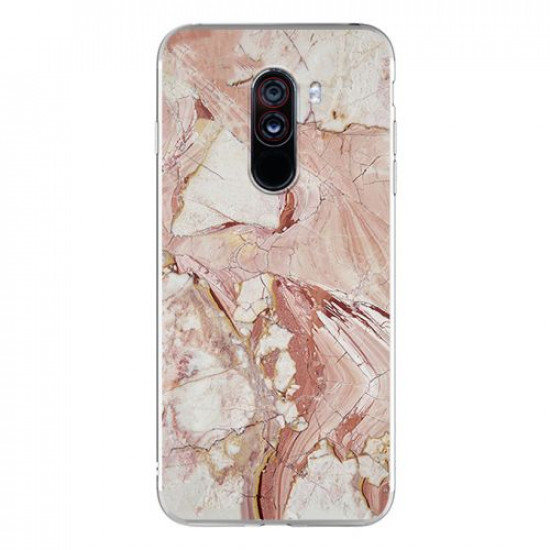 Silicon Marble Case Xiaomi Poco F1 SM6 White/Brown