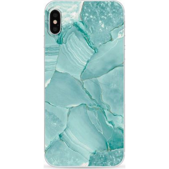 Silicon Marble Case iPhone X/XS SM3 Green