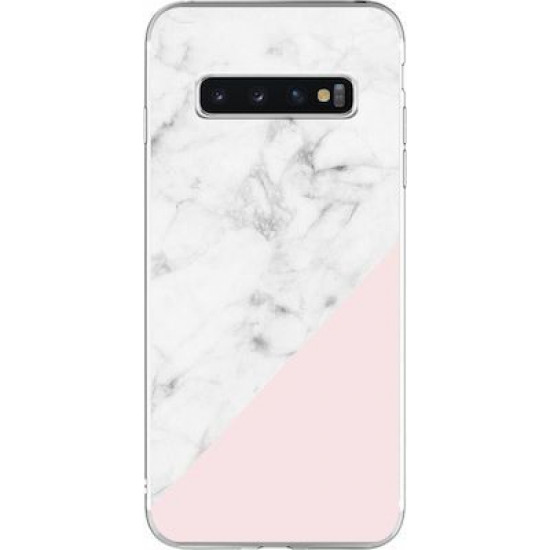 Silicon Marble Case Samsung S10 SM9 White/Pink