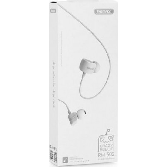 REMAX  Earphones RM-502 3.5mm White