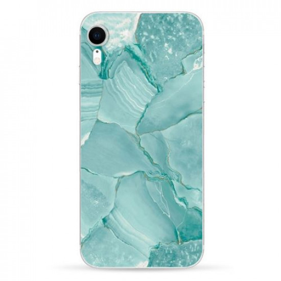Silicon Marble Case iPhone XR SM3 Green