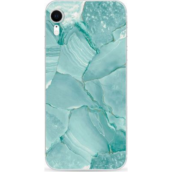 Silicon Marble Case iPhone XR SM3 Green