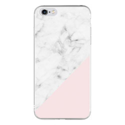 Silicon Marble Case iPhone 6/6s Plus SM9 White/Pink