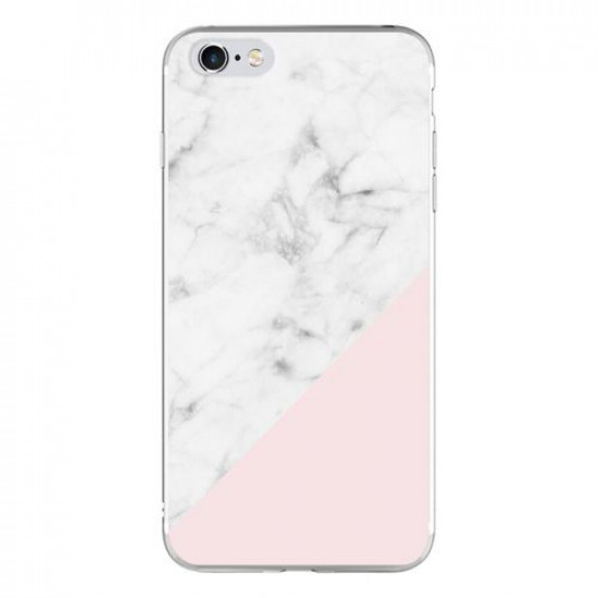 Silicon Marble Case iPhone 6/6s Plus SM9 White/Pink