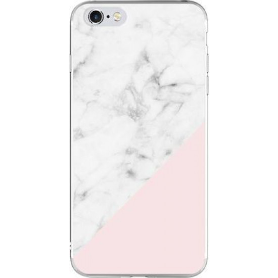 Silicon Marble Case iPhone 6/6s Plus SM9 White/Pink