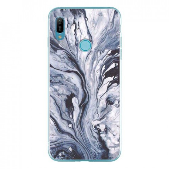 Silicon Marble Case Huawei Y6 19 SM2 Blue/White