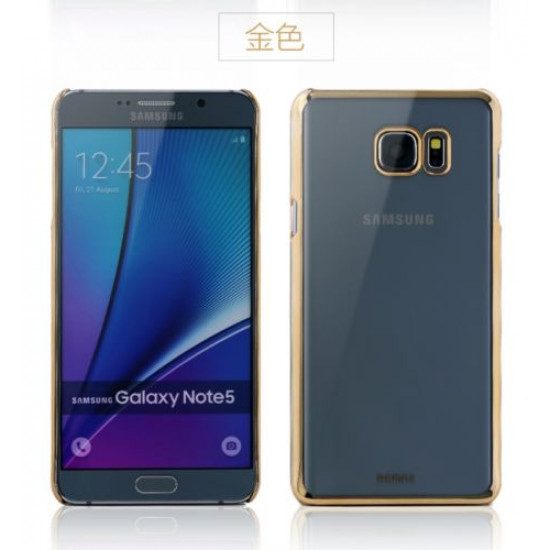 REMAX  Back Cover CLEAR For Samsung NOTE 5 Gold