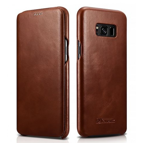 iCarer-Xoomz RS 99001 PU Leather Samsung S8 Brown