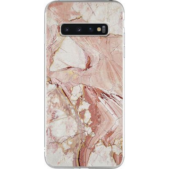 Silicon Marble Case Samsung S10 Plus SM6 White/Brown