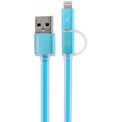 REMAX  DATA Cable AURORA iP 6/7 + micro Blue