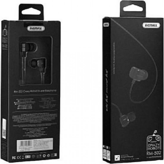 REMAX  Earphones RM-502 3.5mm Black