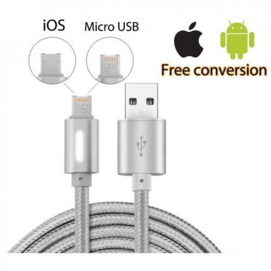 NEW ΚΑΛΩΔΙΟ ΦΟΡΤΙΣΗΣ USB ANDROID+IOS9 + DATA ΜΑΥΡΟ