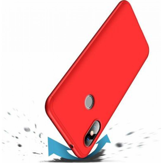 360 Full Cover & Temp.Glass Xiaomi Mi A2 Lite/Redmi 6 Pro Red