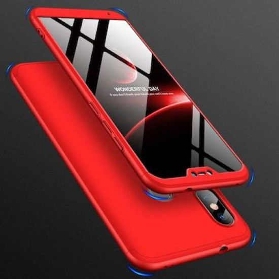 360 Full Cover & Temp.Glass Xiaomi Mi A2 Lite/Redmi 6 Pro Red