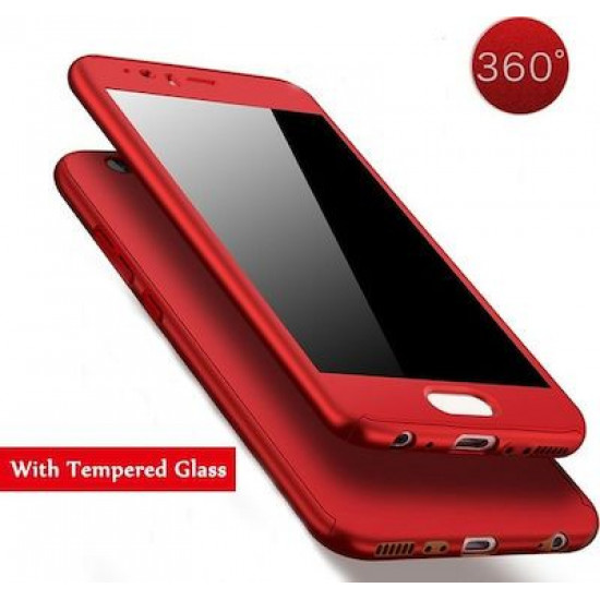 360 Full Cover & Temp.Glass Huawei P10 Red