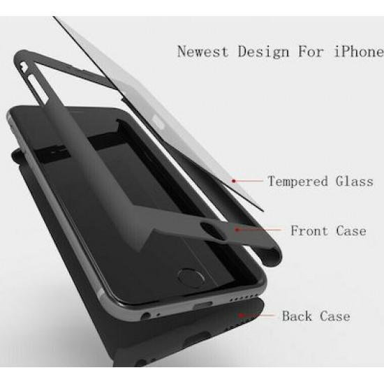 360 Full Cover & Temp.Film Samsung S9 Black