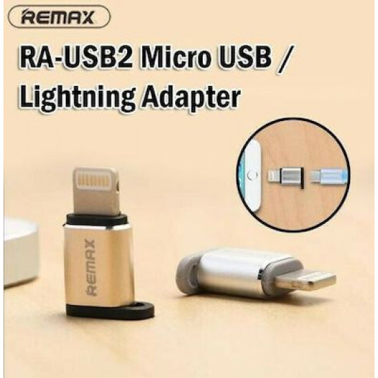 REMAX  OTG Adapter micro to Apple Gold