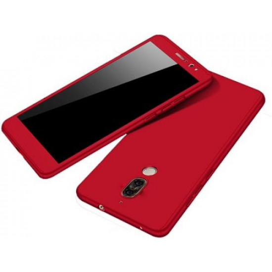 360 Full Cover & Temp.Glass Huawei Mate 10 Lite Red