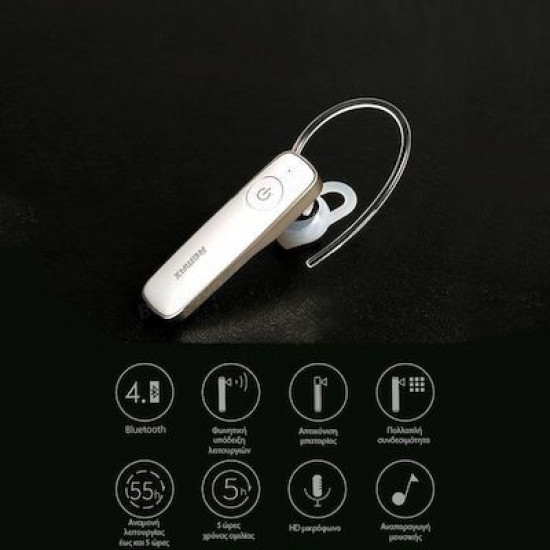 REMAX  Bluetooth Earphone RB-T8 White