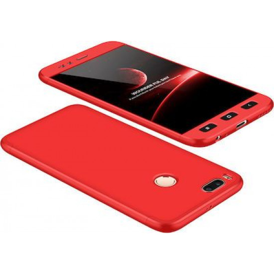 360 Full Cover & Temp.Glass Xiaomi Mi A1/Mi 5X  Red