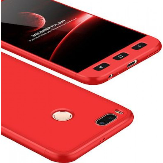 360 Full Cover & Temp.Glass Xiaomi Mi A1/Mi 5X  Red