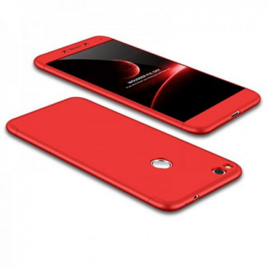 360 Full Cover & Temp.Glass Huawei P8/P9 Lite 17 Red