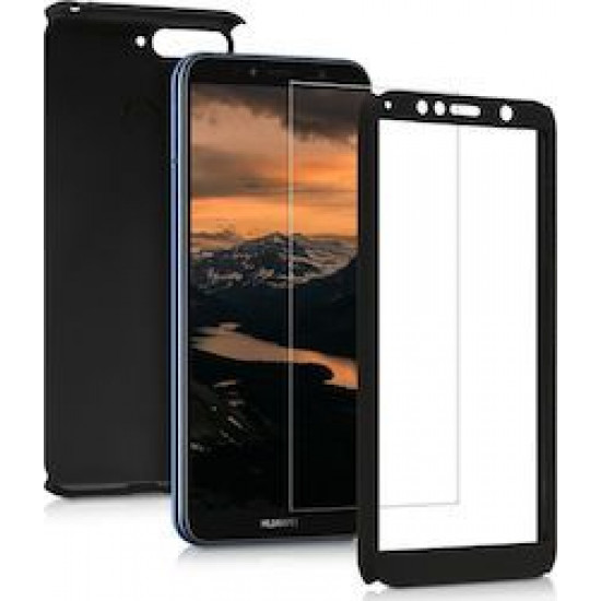 360 Full Cover & Temp.Glass Huawei Y6 18 Black