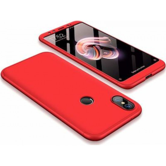 360 Full Cover & Temp.Glass Xiaomi Mi A2/Mi 6X Red