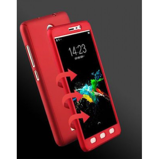 360 Full Cover & Temp.Glass Xiaomi Mi A2/Mi 6X Red