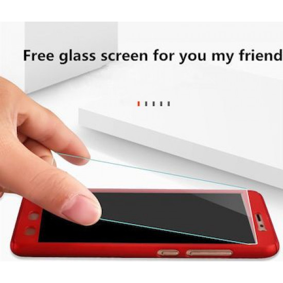 360 Full Cover & Temp.Glass Xiaomi Mi A2/Mi 6X Red