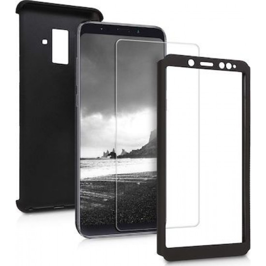 360 Full Cover & Temp.Glass Samsung J6 Plus 18 Black