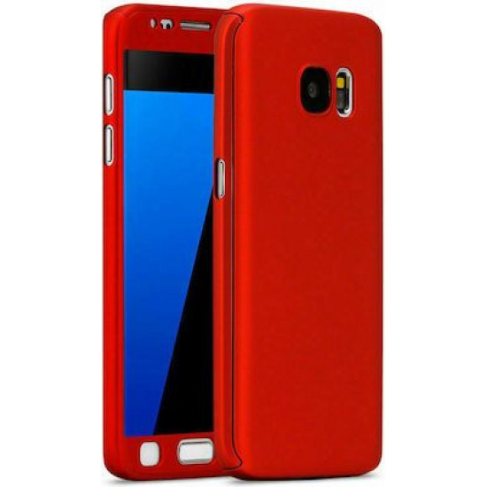 360 Full Cover & Temp.Glass Samsung J6 18 Red