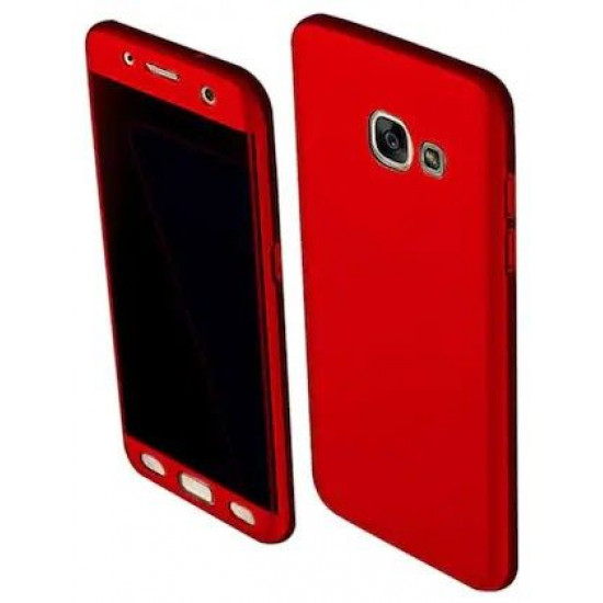 360 Full Cover & Temp.Glass Samsung A7 17 Red