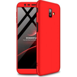 360 Full Cover & Temp.Glass Samsung J6 Plus 18 Red