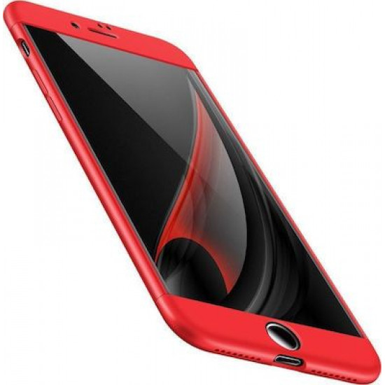 360 Full Cover & Temp.Glass iPhone 7/8 Plus Red